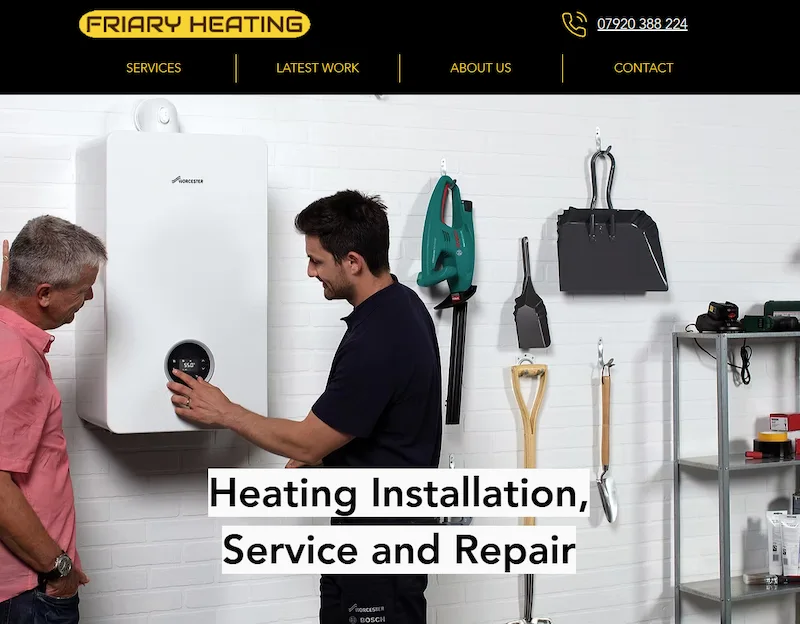 Friary Heating website