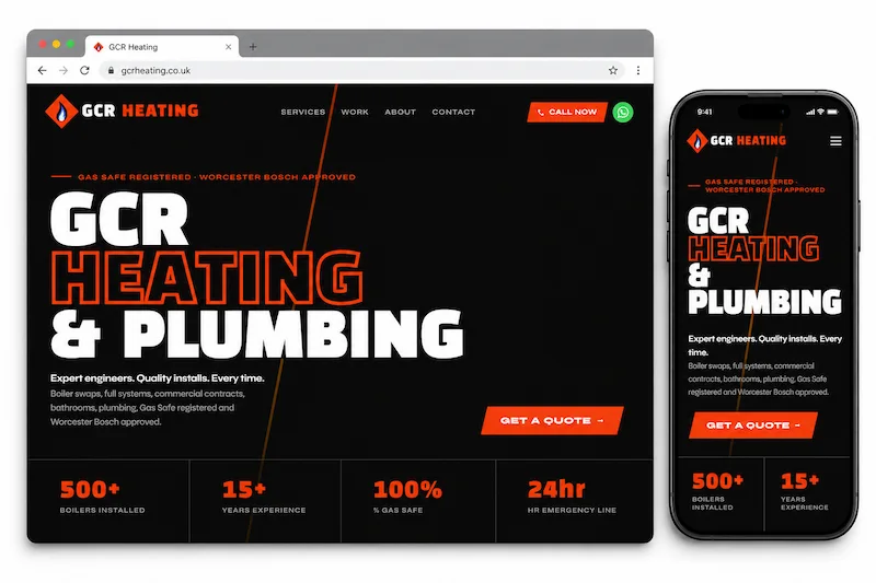 GCR Heating website