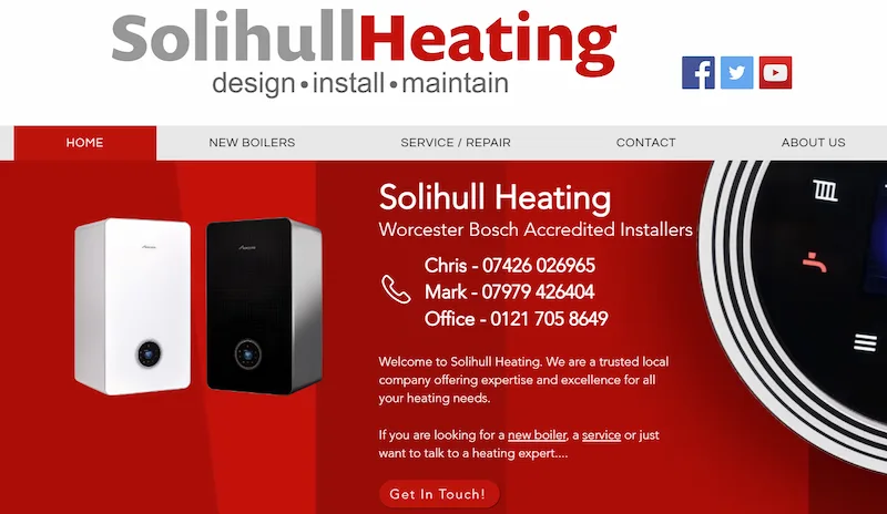 Solihull Heating website