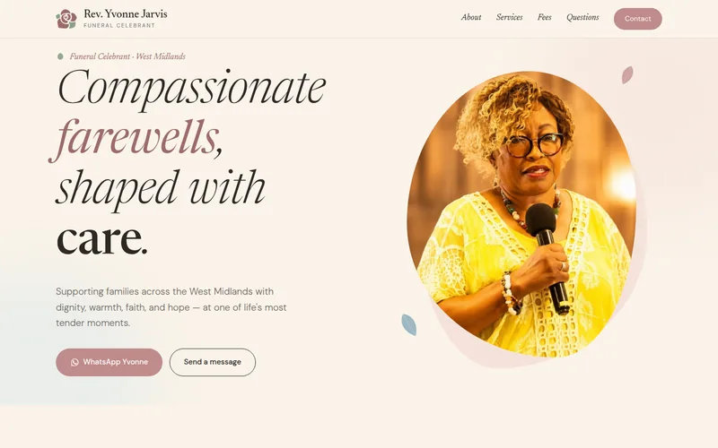 Rev. Yvonne Jarvis Farewells website
